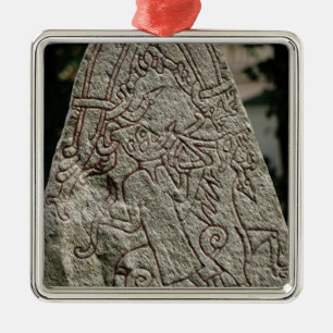 Ornamento De Metal Pedra Runic