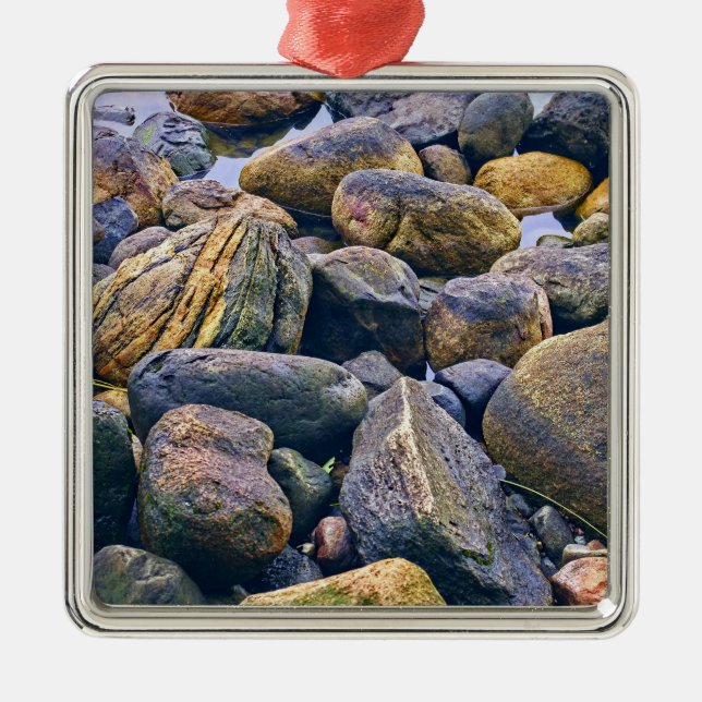 Ornamento De Metal Pedras coloridas (Frente)