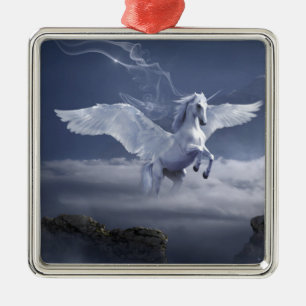 Ornamento De Metal Pegasus em voo