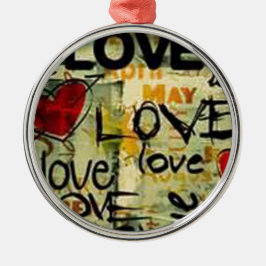 Ornamento De Metal Pegue Um Pequeno Grafite De Amor