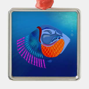 Ornamento De Metal Peixe