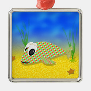Ornamento De Metal Peixe de desenho