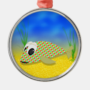 Ornamento De Metal Peixe de desenho