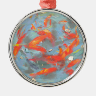 Ornamento De Metal Peixe dourado 2010 2