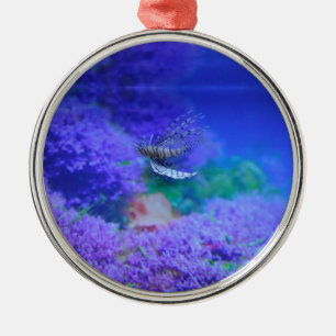 Ornamento De Metal Peixe-Leão-Aquário Peixe-Púrpura Pterois Zebrafish