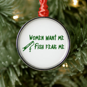 Ornamento De Metal Peixe Me Teme, Pescar Fisher