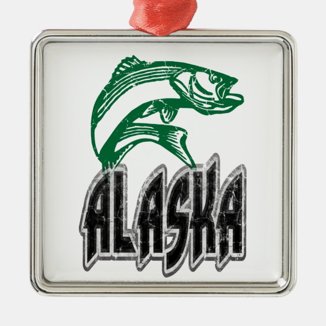 ORNAMENTO DE METAL PEIXES ALASKA (Frente)