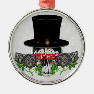 Ornamento De Metal Peixes Crânio