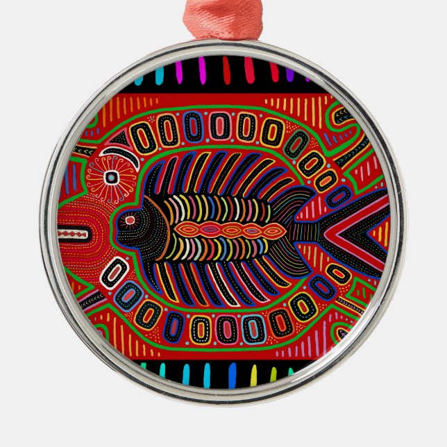 Ornamento De Metal Peixes Voadores Indianos de Mola (Frente)