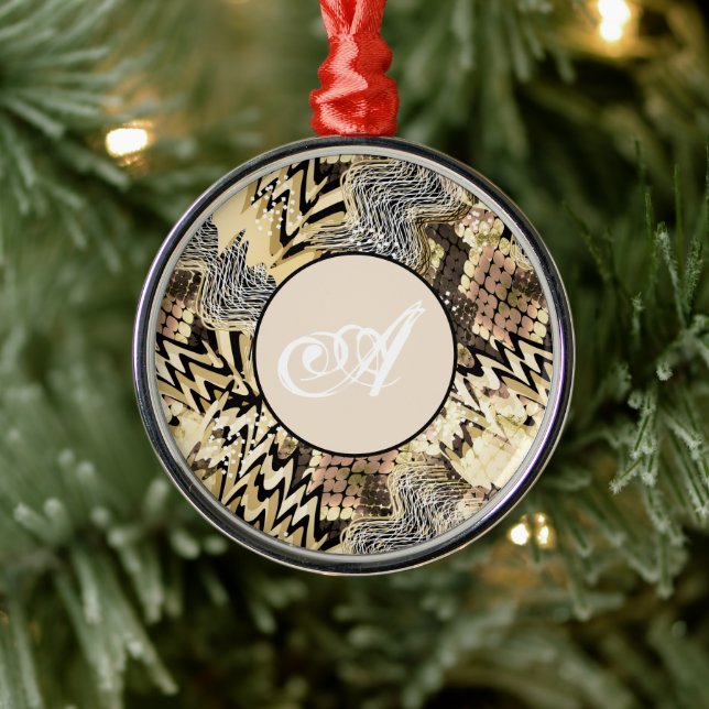 Ornamento De Metal pele-leopardo, cobra (Árvore)