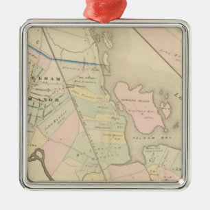 Ornamento De Metal Pelham, solar de Pelham, New York