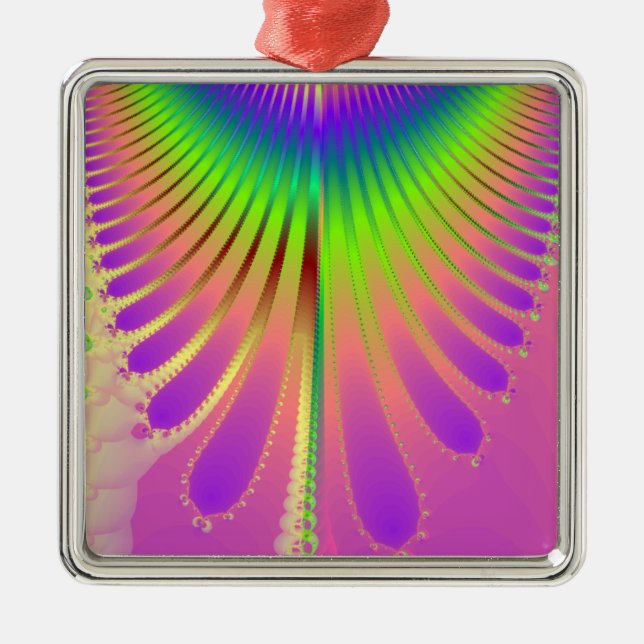 Ornamento De Metal Penas de Carnaval (Frente)