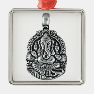 ORNAMENTO DE METAL PENDENTE DE PRATA DE GANESH