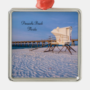 Ornamento De Metal Pensacola Morning Lifeguard Stand E Pier