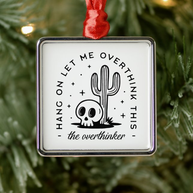 Ornamento De Metal Pensador excessivo faz citações engraçadas no oest (Árvore)