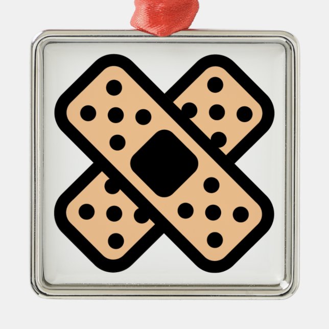 Ornamento De Metal Pensos rápidos dobro (Frente)