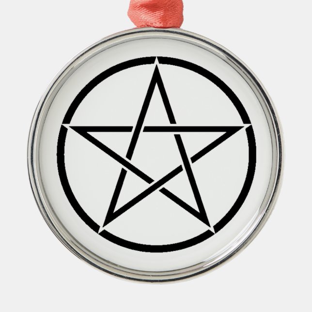 Ornamento De Metal Pentagrama do Wiccan (Frente)