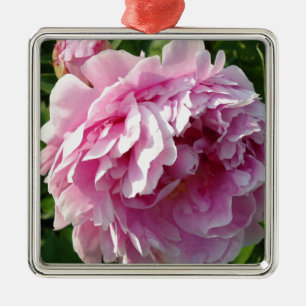 Ornamento De Metal Peônias cor-de-rosa