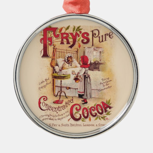 Ornamento De Metal Pequeno Cacau De Cabelo Vermelho (Frente)