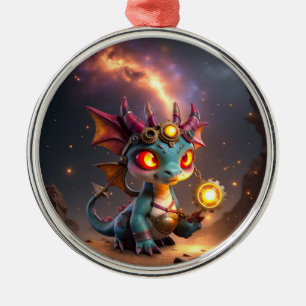 Ornamento De Metal Pequeno Dragão, Muita Energia – O Relógio de Brasa