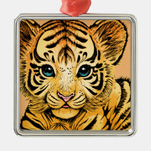 ORNAMENTO DE METAL PEQUENO TIGRE