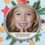 Ornamento De Metal Perdi Minha Primeira Marca de Fotografia de Marco<br><div class="desc">Celebre seu filho perdendo seu primeiro dente com um ornamento de keepsasaame que você pode pendurar na árvore de Natal a cada ano.</div>