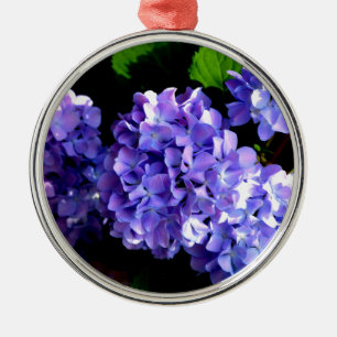Ornamento De Metal Periwinkle Hydrangeas
