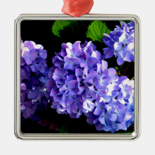 Ornamento De Metal Periwinkle Hydrangeas