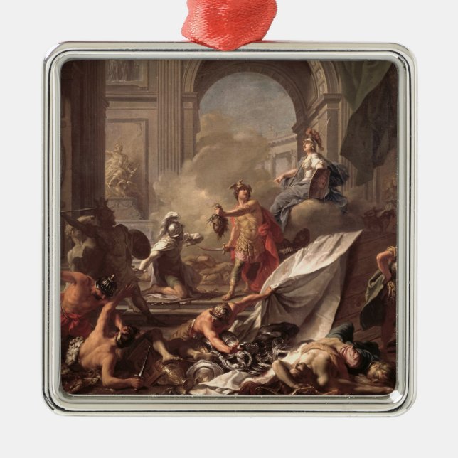 Ornamento De Metal Perseus, sob a protecção de Minerva (Frente)