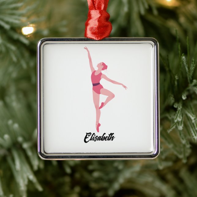 Ornamento De Metal Personalização de bailarina de dança (Árvore)