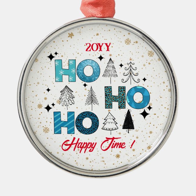 Ornamento De Metal Personalização do Papai Noel (Frente)