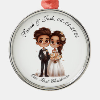 Ornamento De Metal Personalizado, Nosso Primeiro presente personaliza