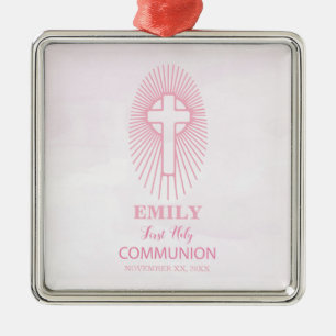 Ornamento De Metal Personalizar, Rosa, Primeiro Sagrado Anfitrião da