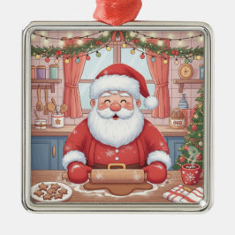 Ornamento De Metal Personalized "Baking Spirits Bright" Christmas