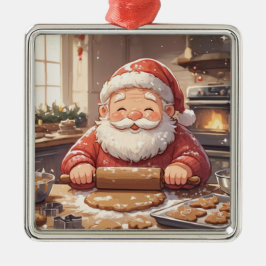 Ornamento De Metal Personalized "Baking Spirits Bright" Christmas