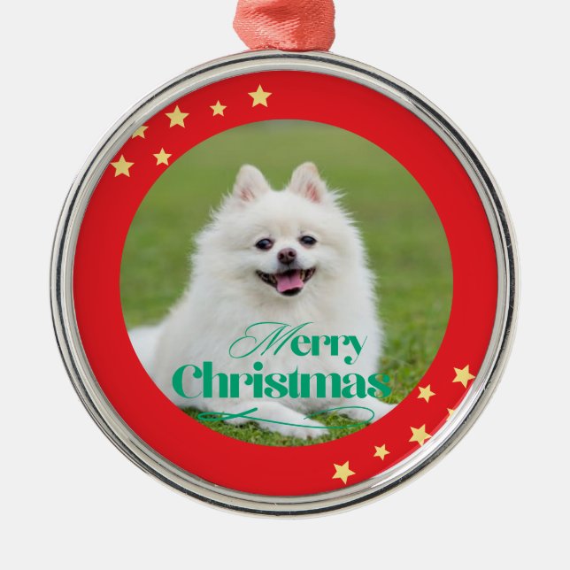 Ornamento De Metal Personalized Christmas Ornament (Frente)