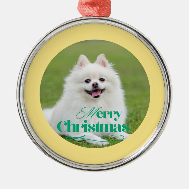 Ornamento De Metal Personalized Christmas Ornament (Frente)