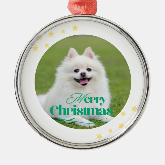 Ornamento De Metal Personalized Christmas Ornament (Frente)