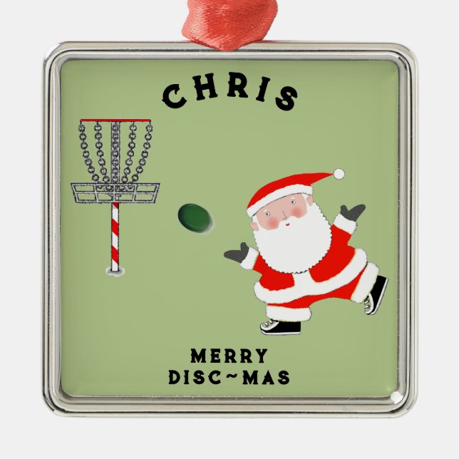 Ornamento De Metal personalized disc golf collectible (Frente)
