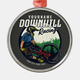 Ornamento De Metal Personalized Downhill Racing Mountain Bike Trail 