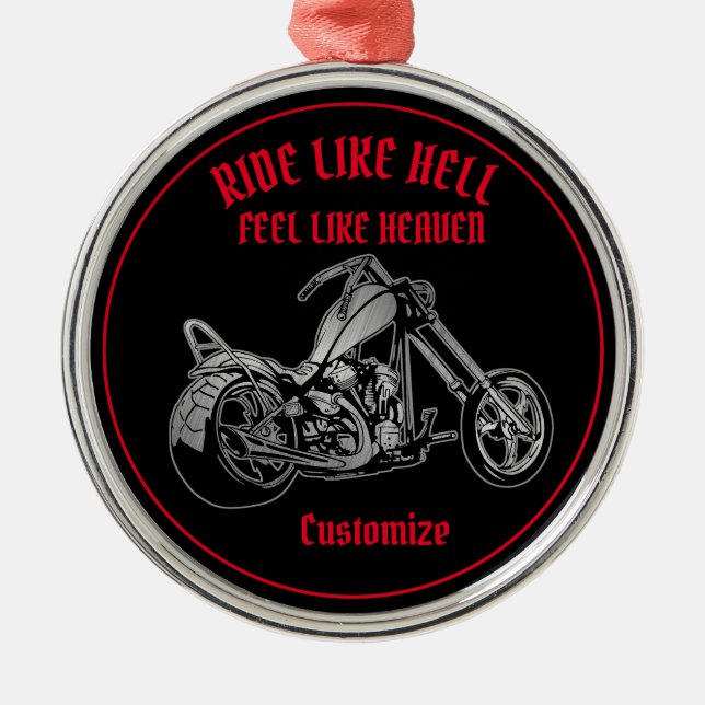 Ornamento de Metal Pesado Biker (Frente)