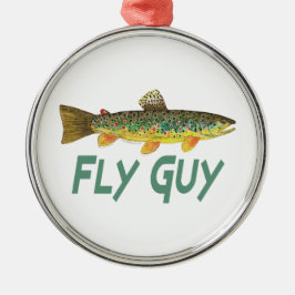 Ornamento De Metal Pesca com moscas