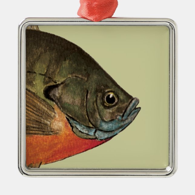 Ornamento De Metal Pesca de Bream (Frente)
