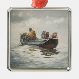 Ornamento De Metal Pesca do caranguejo (por Winslow Homer)