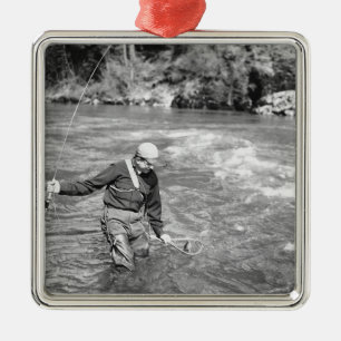 Ornamento De Metal Pesca do homem