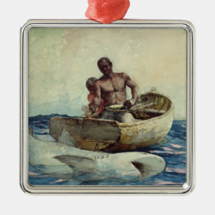 Ornamento De Metal Pesca do tubarão, 1885