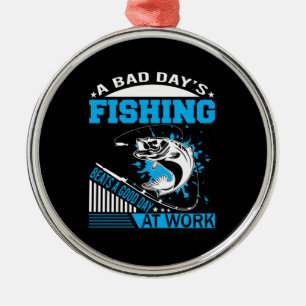 Ornamento De Metal Pesca Presente Um Bom Dia