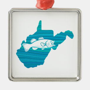 Ornamento De Metal Pesca Wave West Virginia