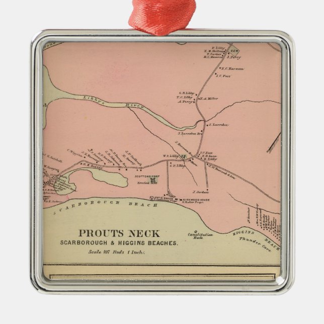 Ornamento De Metal Pescoço Scarborough de Prouts, praias de Higgins (Frente)