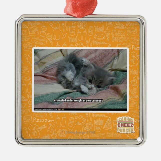 Ornamento De Metal Peso de próprio cuteness (Frente)